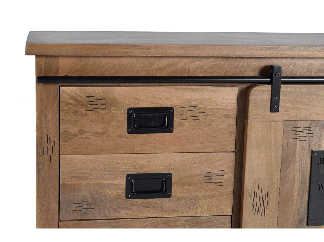 Buffet en manguier Marrón.Giner y Colomer.80x45x165