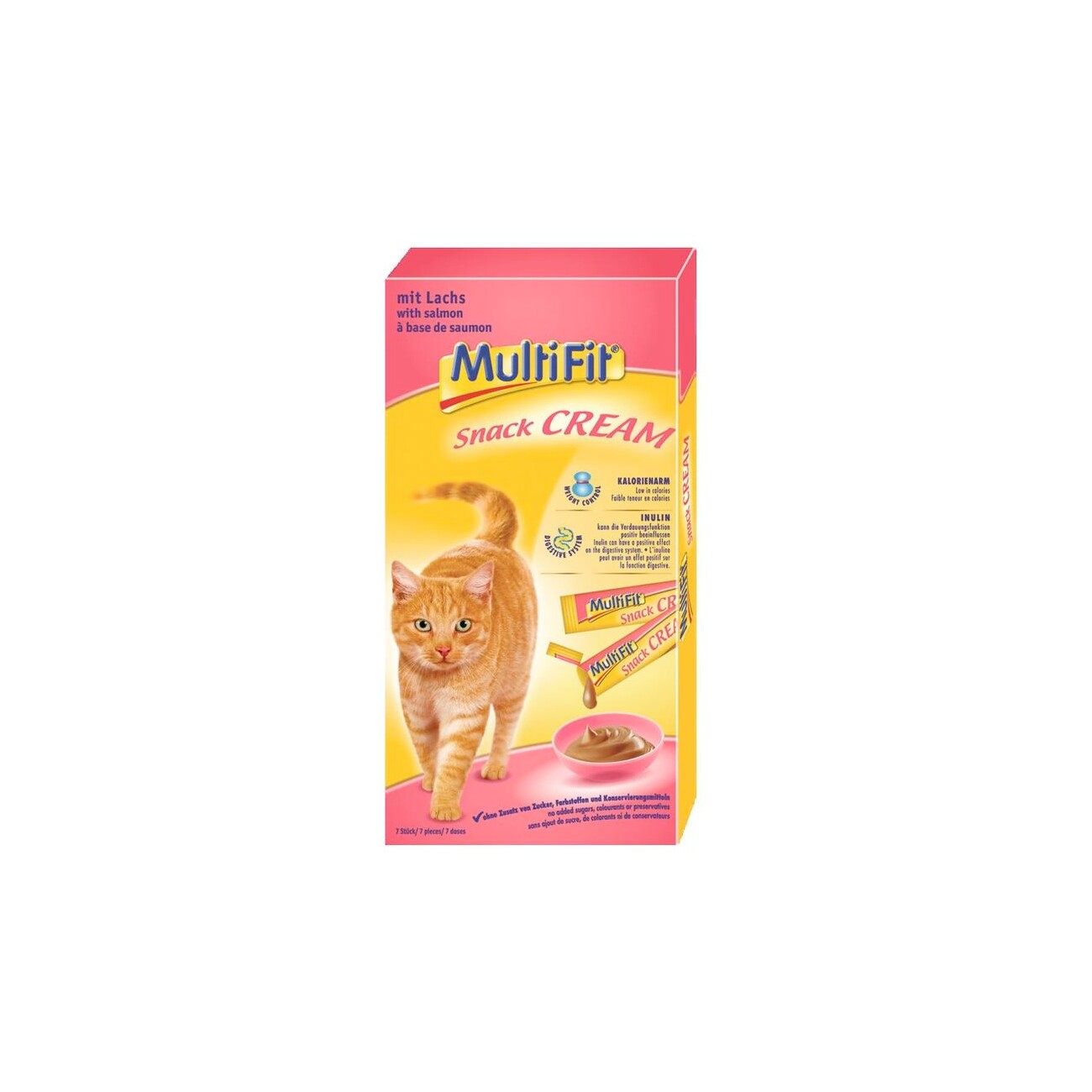 MultiFit Snack Cream 11x7x15g Lachs und Inulin