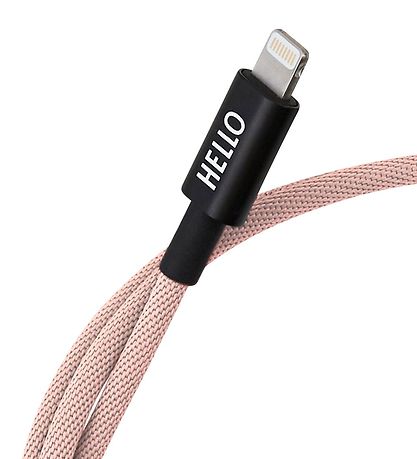 Design Letters Lightning-Kabel - 1 M - Puderpink