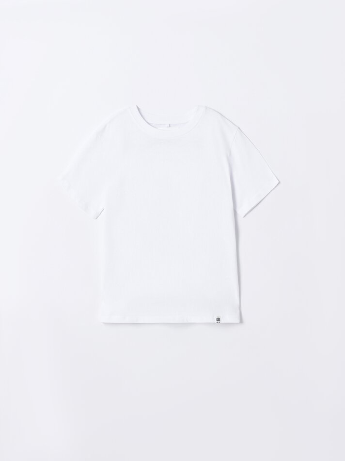 Pacote com 4 camisetas lisas de manga curta - Índigo