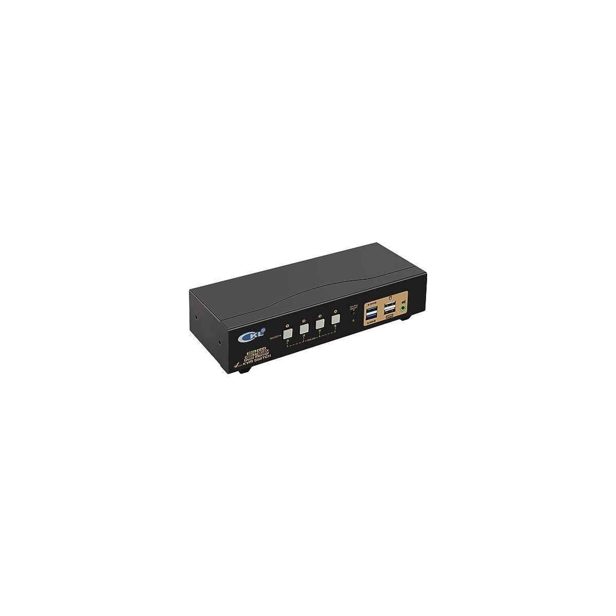 KVM 4x2 HDMI Switch Dual Monitor HDMI2.0 4K60Hz 4:4:4 med 1x3.5mm og 4xUSB-A