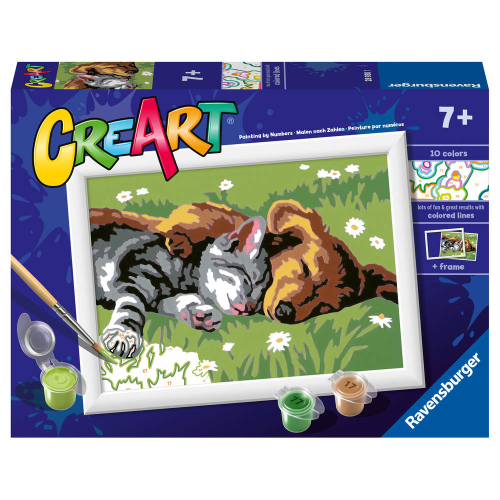 Ravensburger CreArt Schilderen op nummer slapende katten en honden