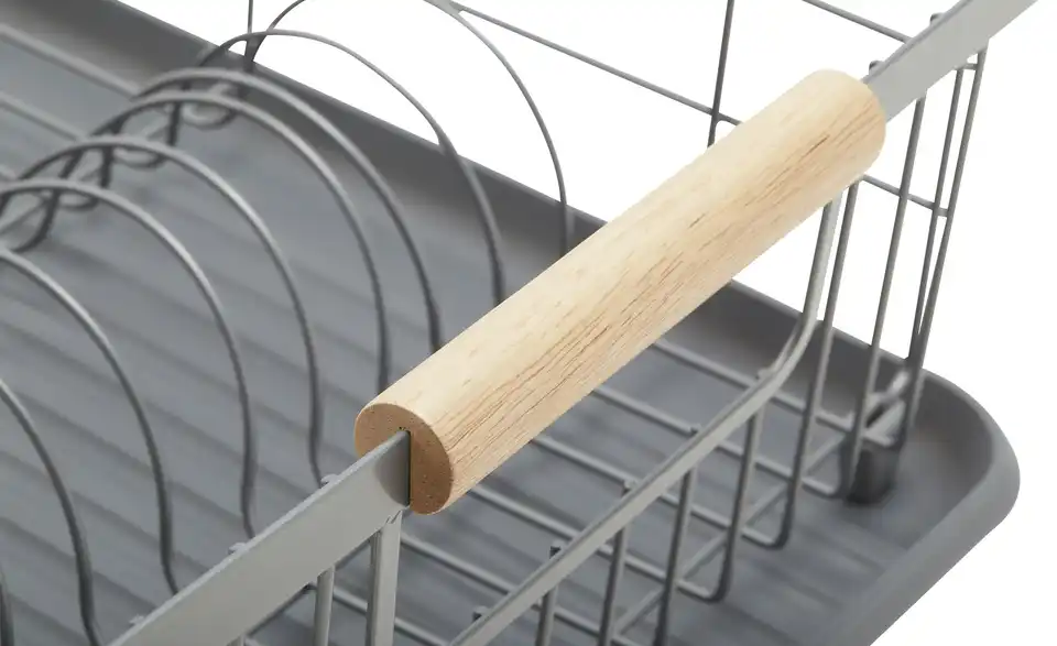 KHG Geschirrabtropfständer Mit Holzgriffen
