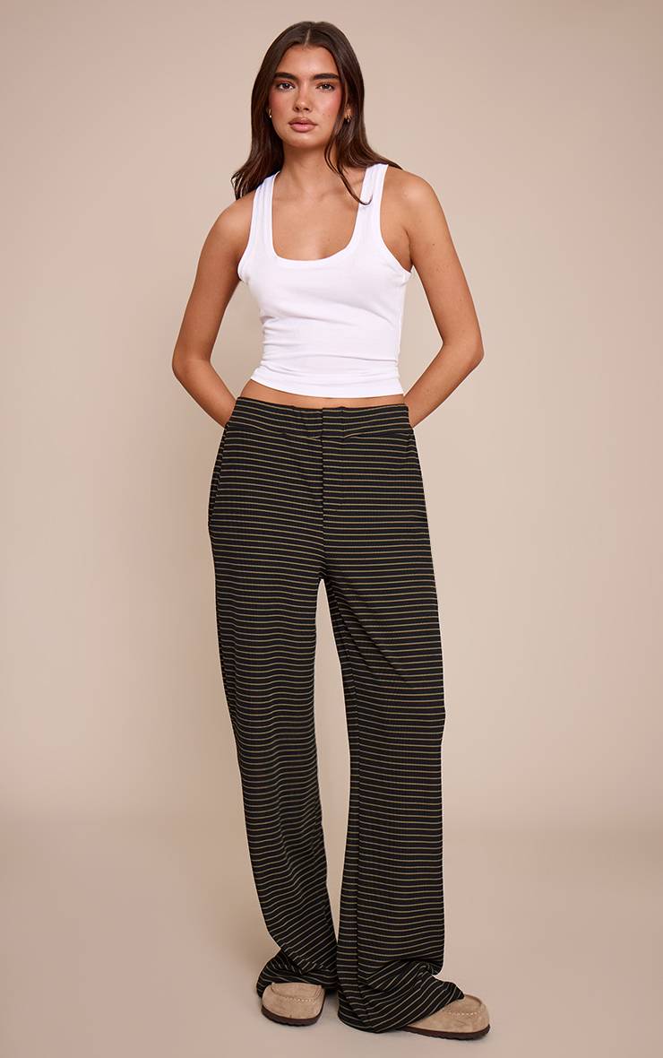 Multicolore Pantalon Large Boyfriend Chocolat