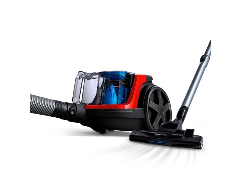 Philips Bodenstaubsauger PowerPro Compact Rot Beutelloser Staubsauger