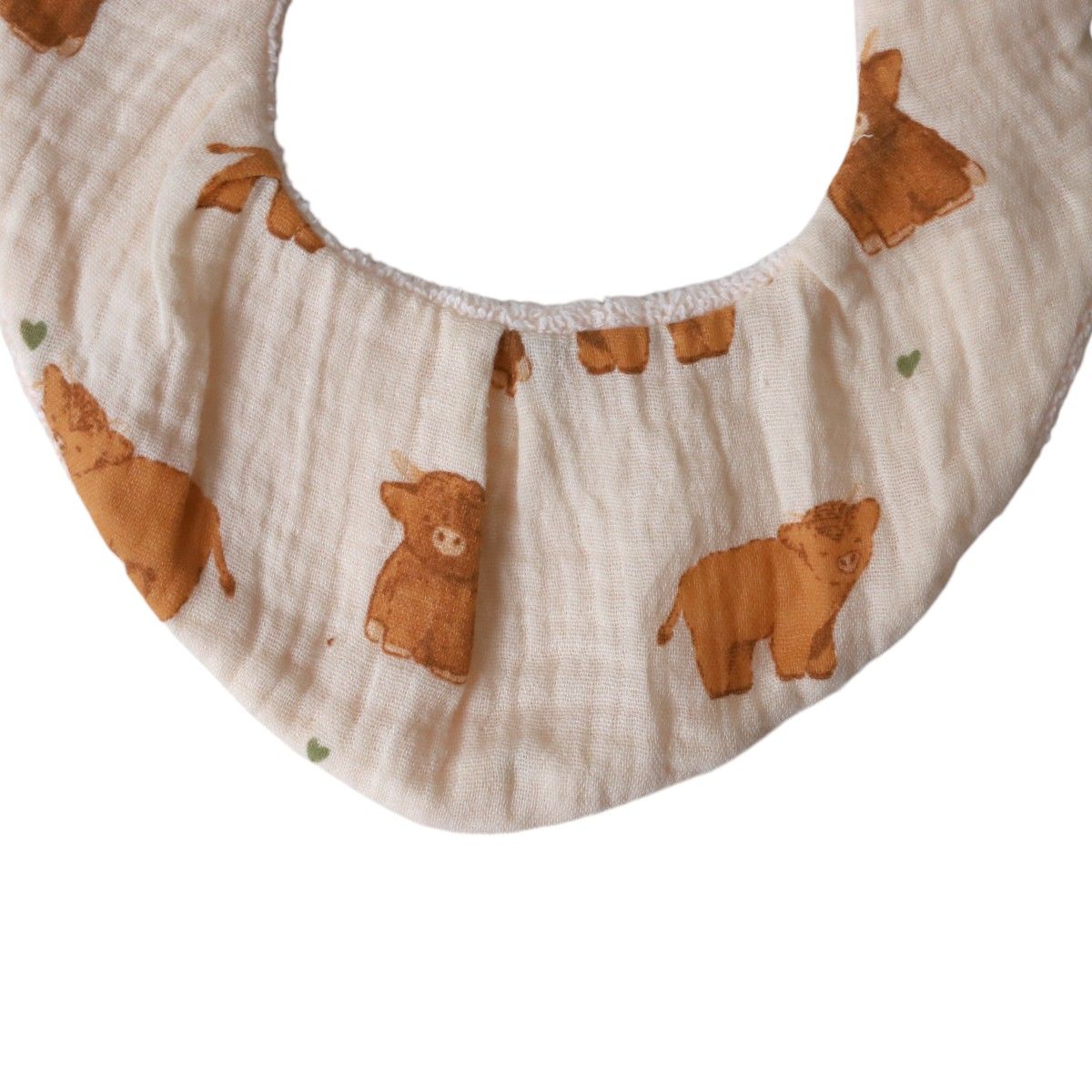 Bavoir bandana éponge vaches - Bébé Highland Petit toi