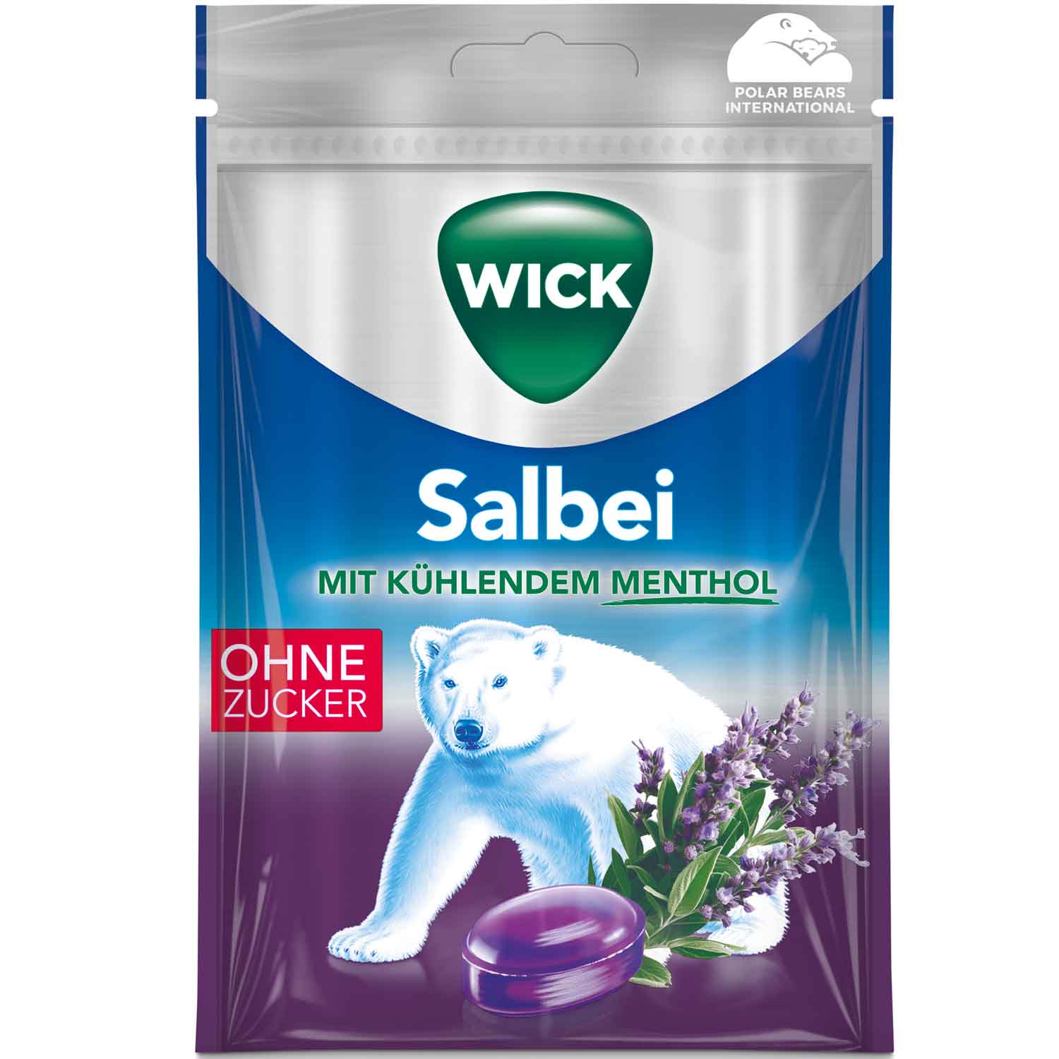 Wick Salbei Menthol Bonbons ohne Zucker 72g MHD:30.1.27