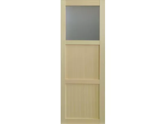 Porte Coulissante Ayous 2 Panneaux + 1 Vitrage H204 X L83 + Système à Galandage Et Kit Finition Inclus Gd Menuiseries