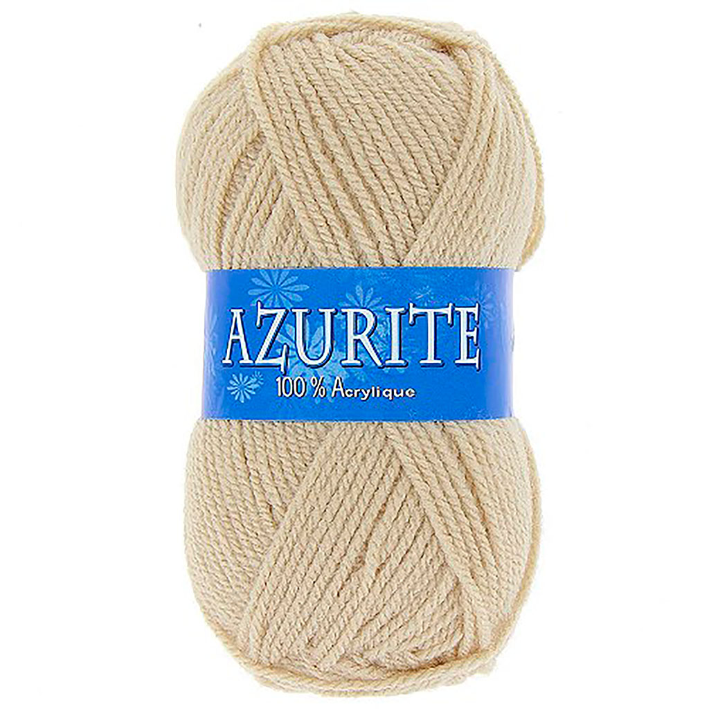 Lot de 10 pelotes de laine AZURITE beige clair 50g