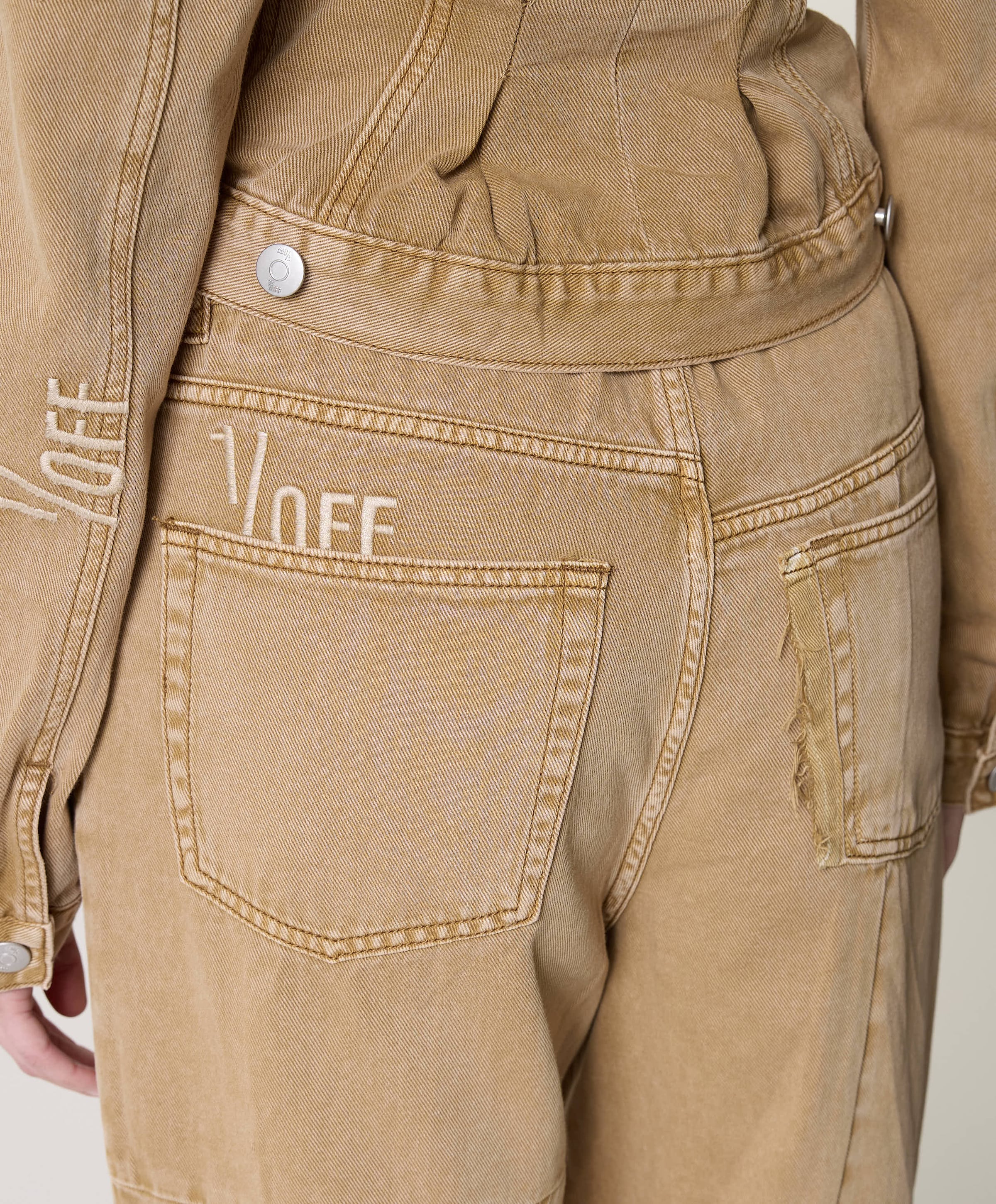 1/OFF Paris Baggy Patched dames jeans beige