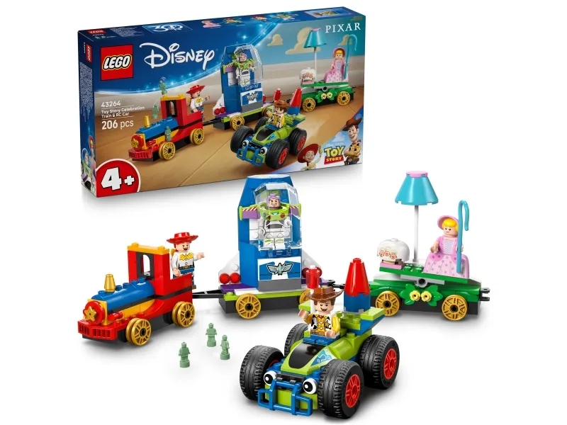 LEGO Disney 43264 Toy Story-fejring: Tog og fjernstyret bil