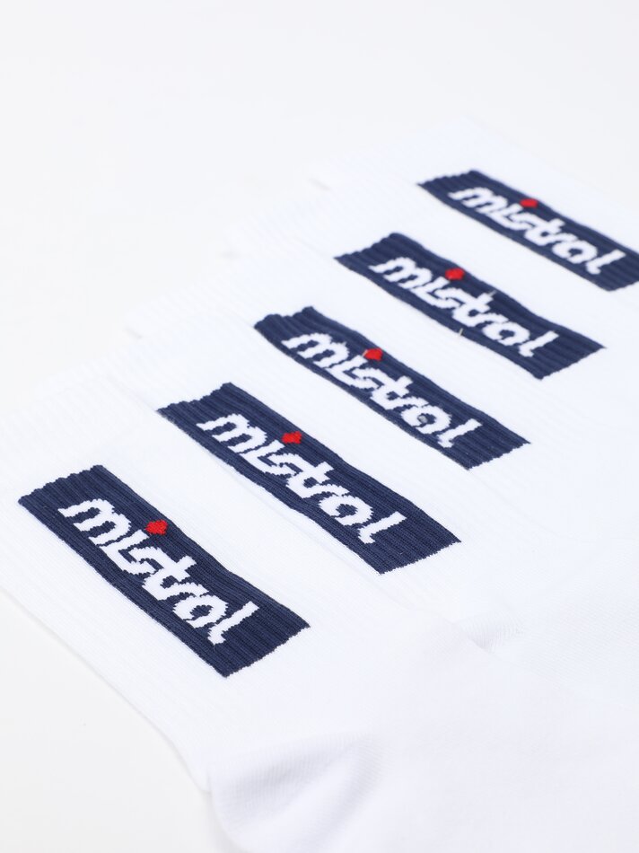 Pacote com 5 pares de meias Mistral x Lefties - Brancas