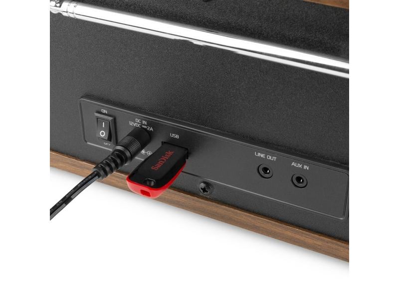 Audizio Internet Radio Naples Braun Digitales Musiksystem mit CD, Bluetooth, DAB - und Internetradio