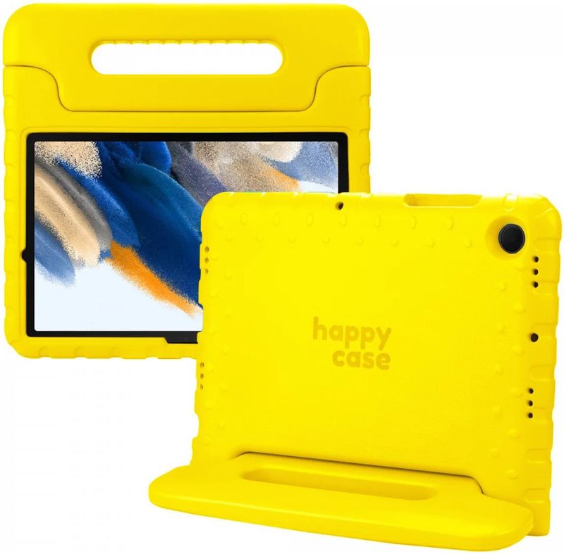 HappyCase Samsung Galaxy Tab A8 Kinder Tablethoes met Handvat Geel