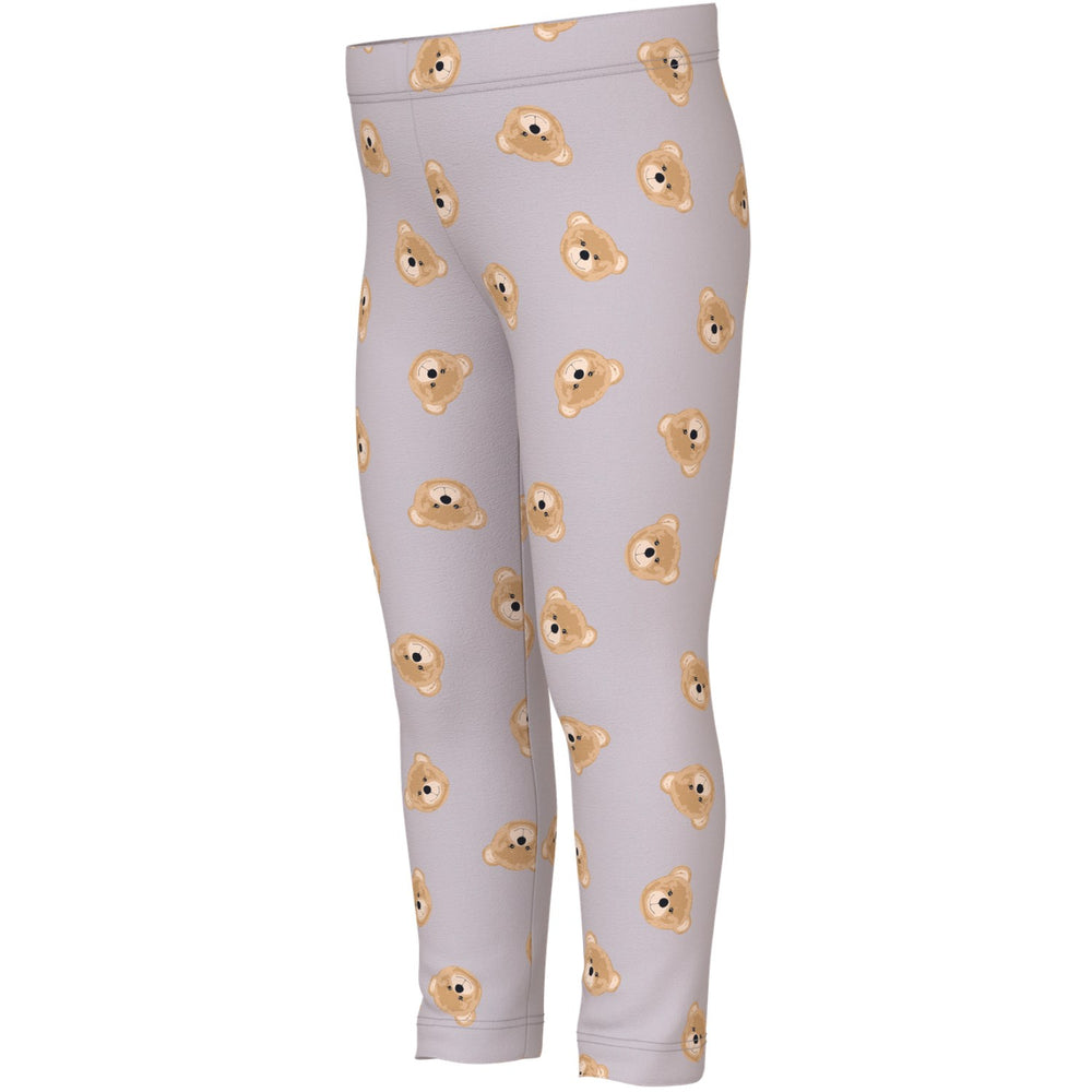 Køb Name It Lilac Marble Teddy Bears Nmfvivian Aop Leggings