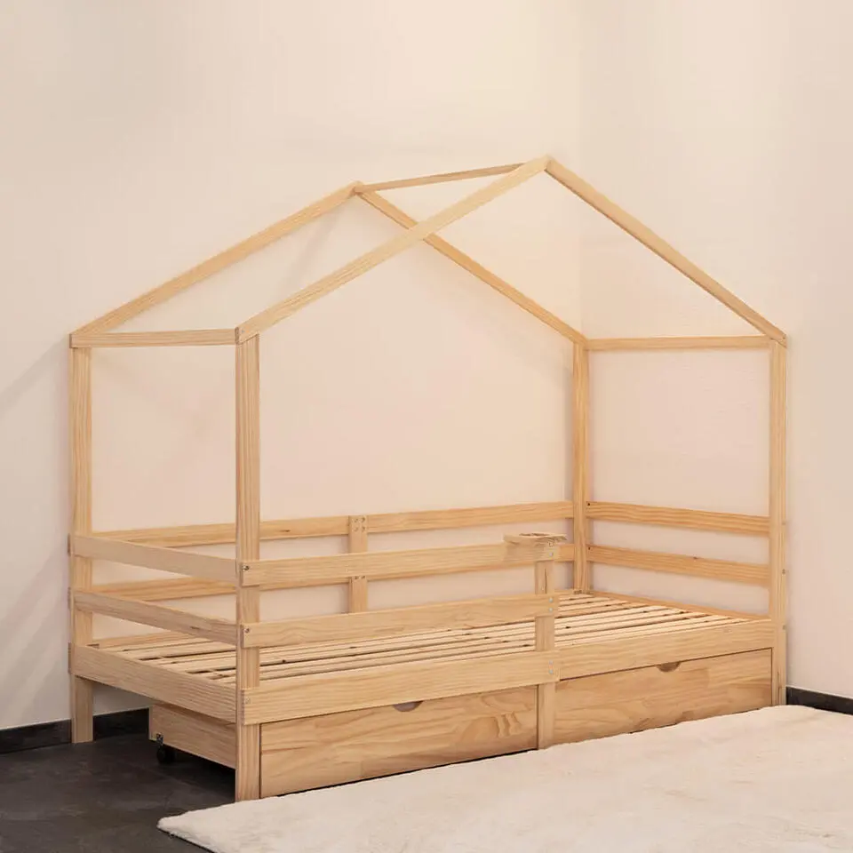 HOME DELUXE Kinderbed WOLKENLAND Naturel Met Lades
