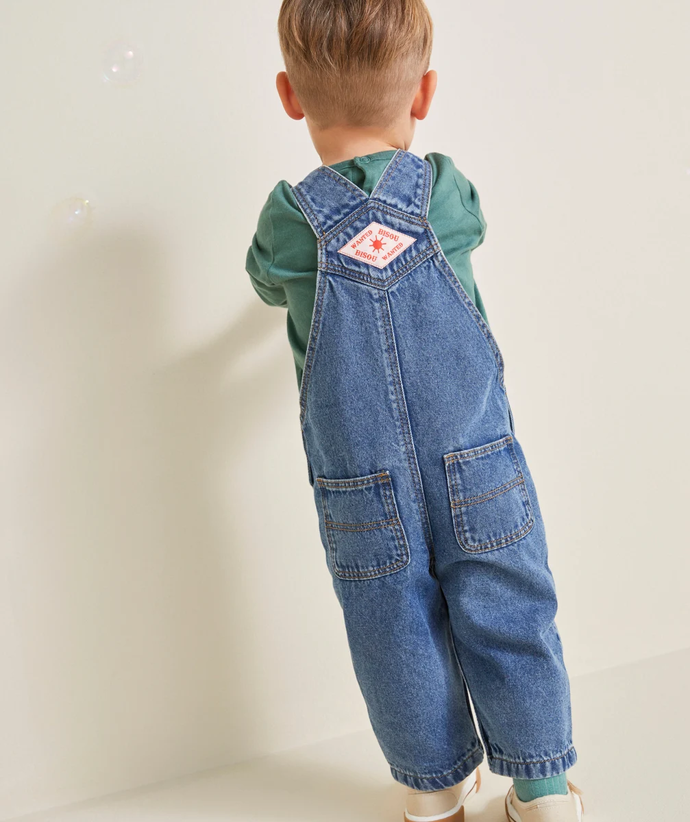 SALOPETTE EN DENIM LOW IMPACT BÉBÉ GARÇON