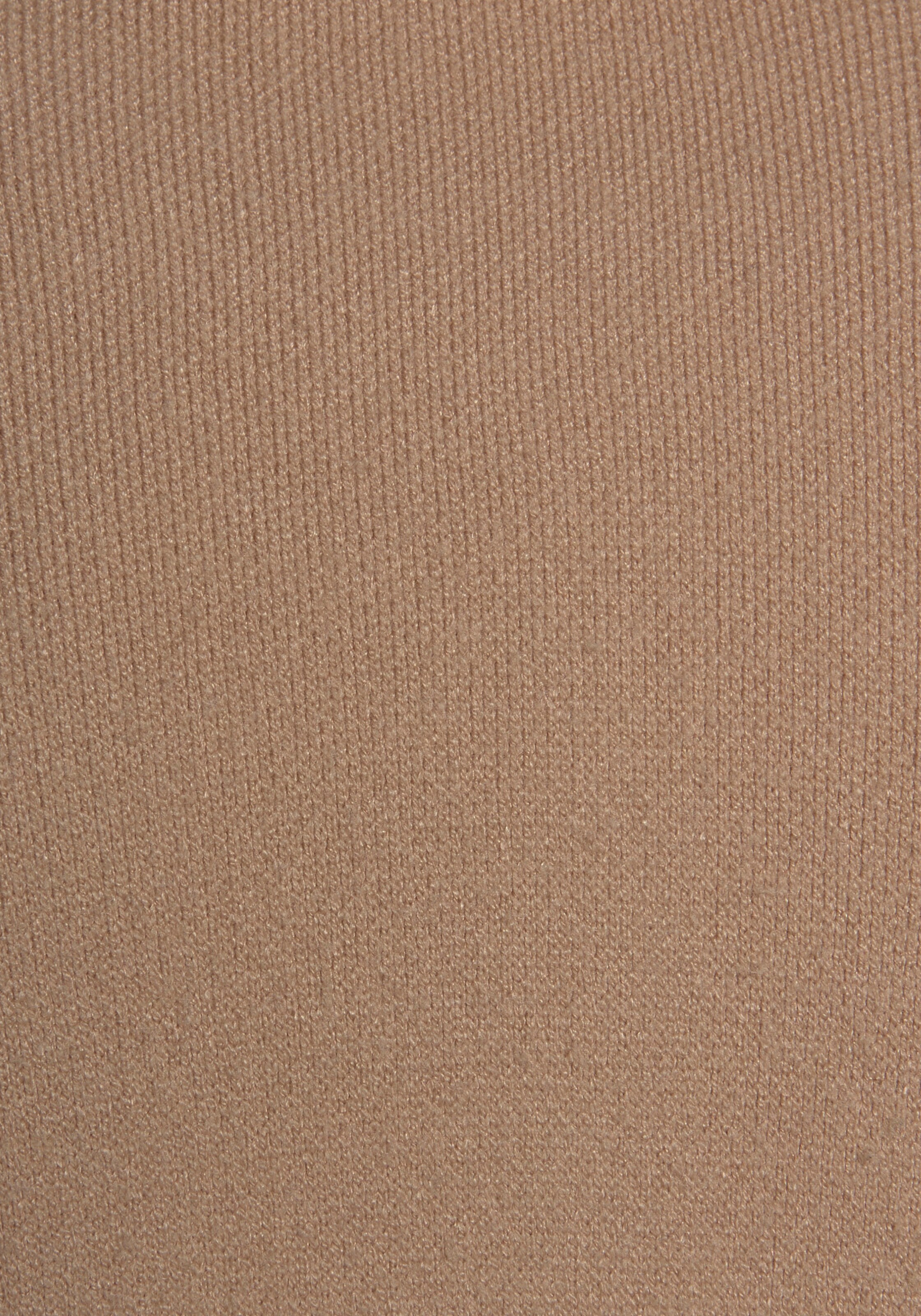 LASCANA Longstrickjacke in camelfarben