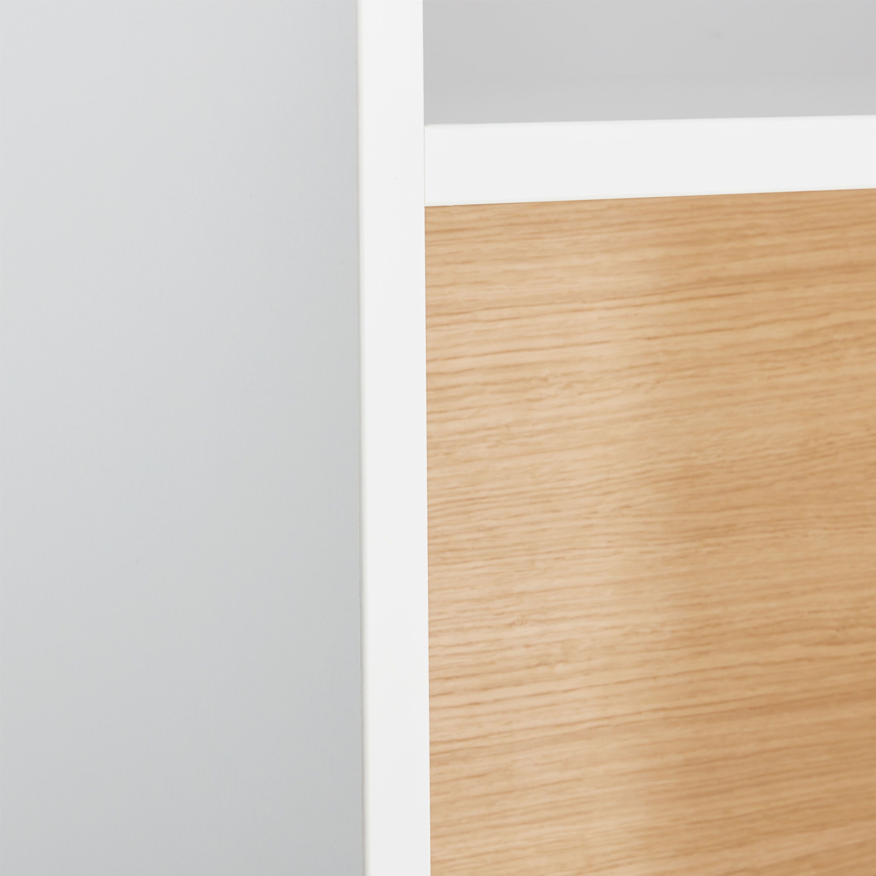 TARA Regal - Weiss / Eiche / B: 127.0 cm x T: 36.0 cm x H: 145.0 cm