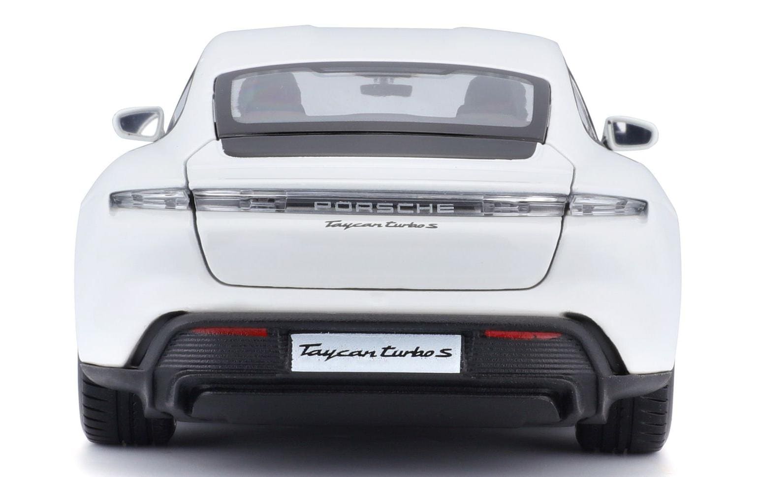 Porsche Taycan Turbo S Weiss 1:24Sammlermodell im Massstab 1:24