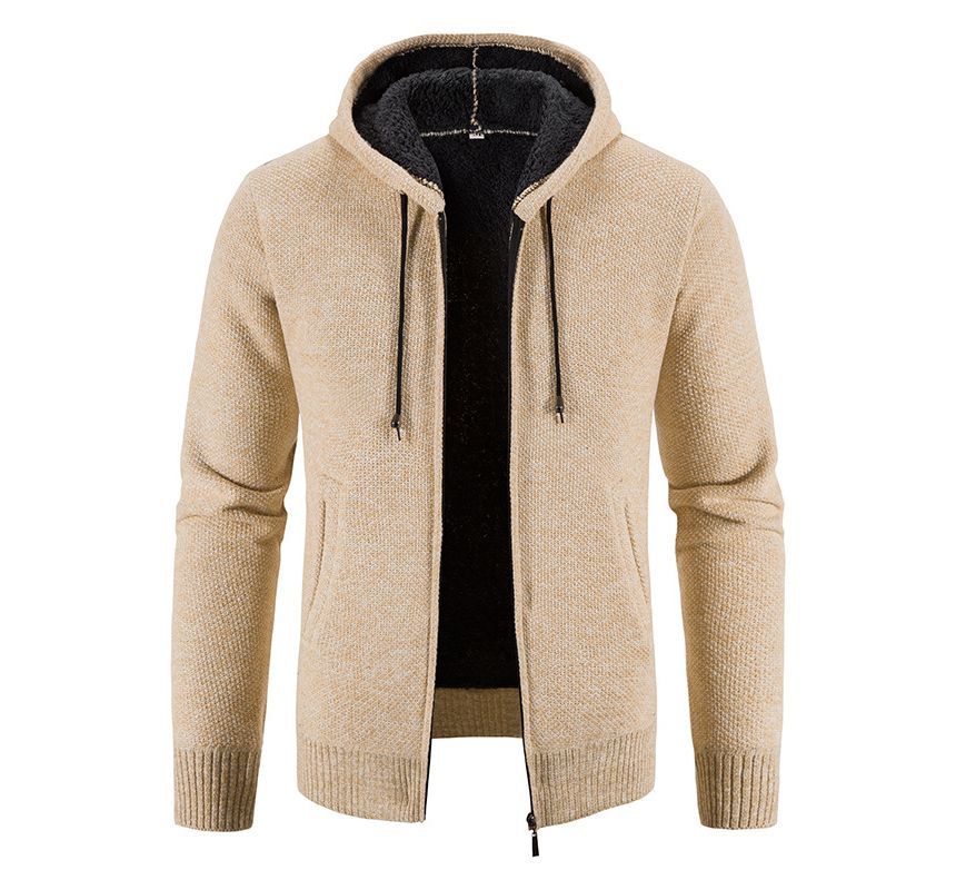 FORSETI - Gebreid jack met capuchon en rits