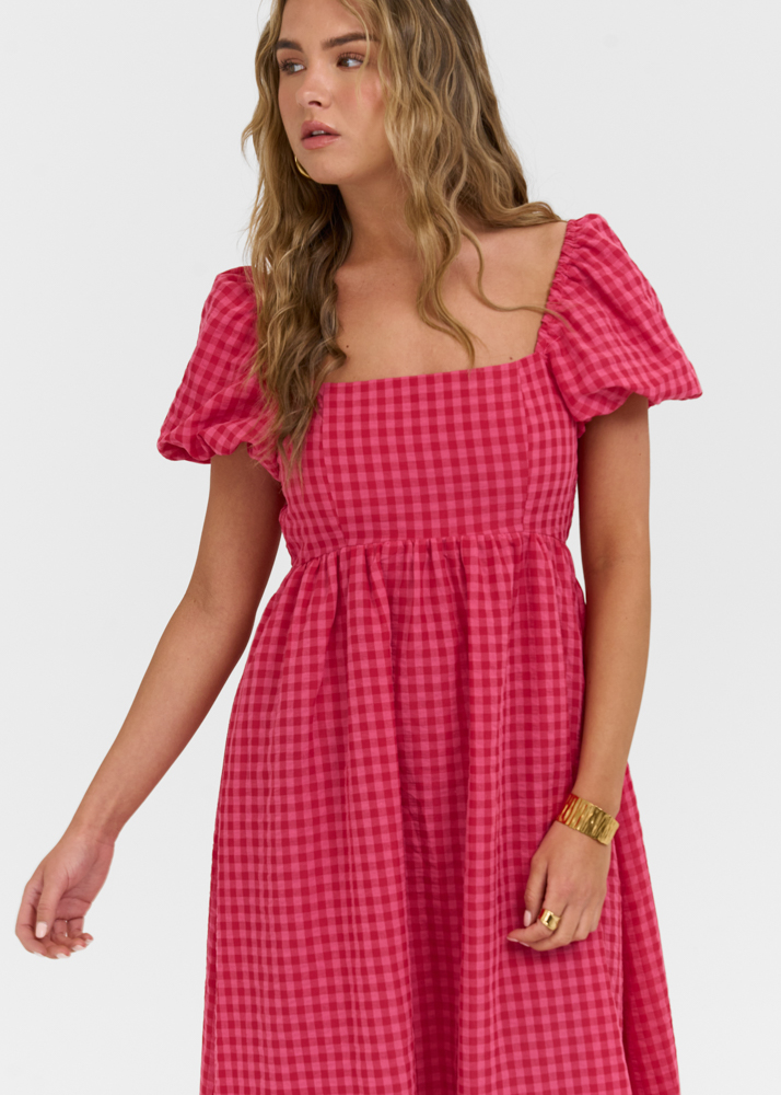 Sofia jurk fuchsia