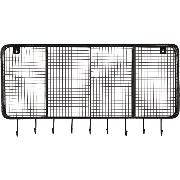Patère en métal 4 niches Sona H 54 x L 103 x P 19 cm