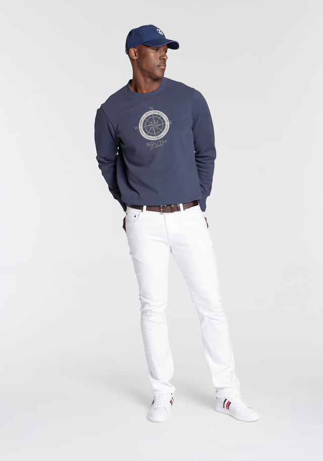 DELMAO Sweatshirt , lange Ärmel,  lässige Passform,  mit Print,  Rundhals