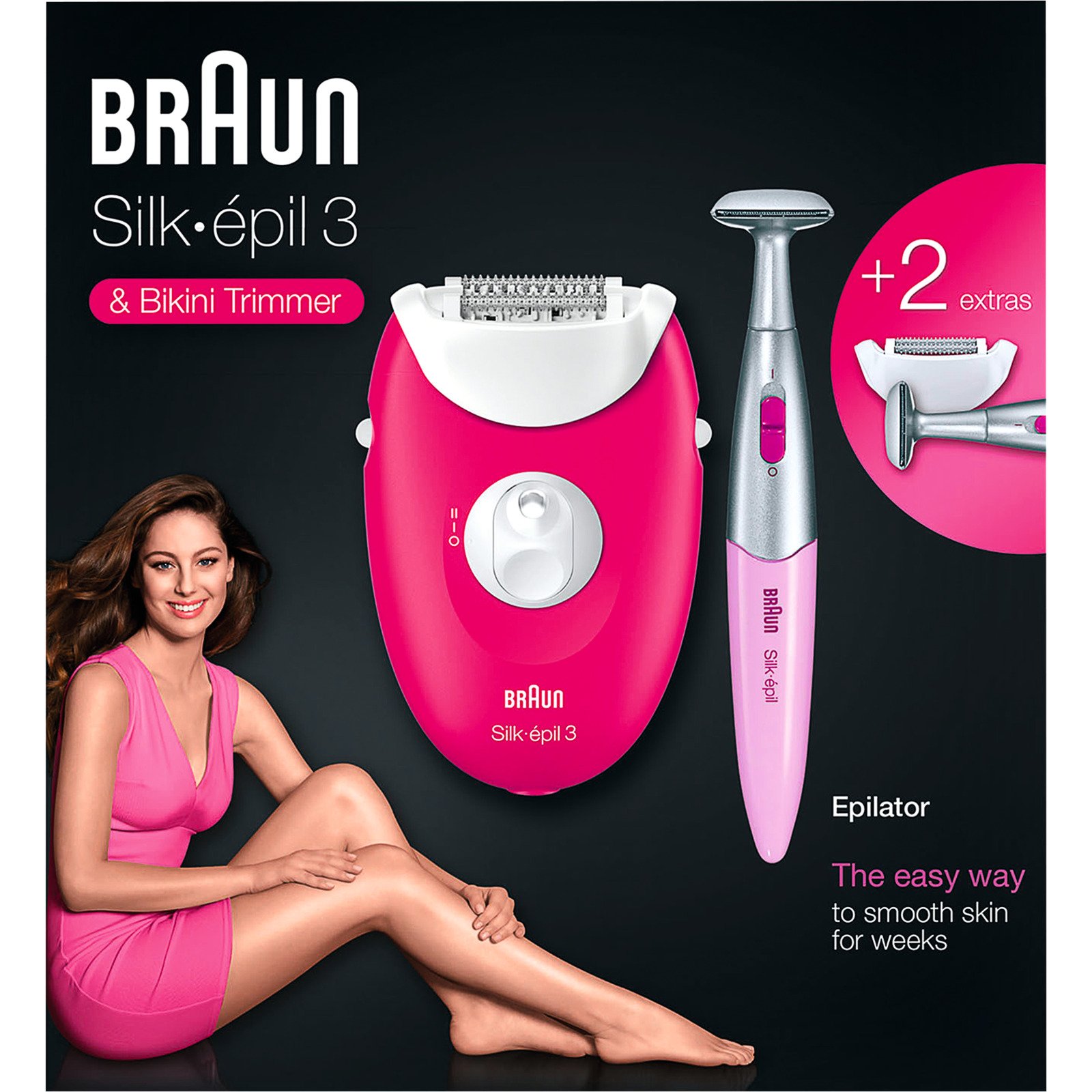 BRAUN Silk-épil 3-420 Epilierer & Bikinizone-Trimmer