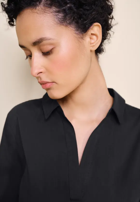 Business Longbluse - Black