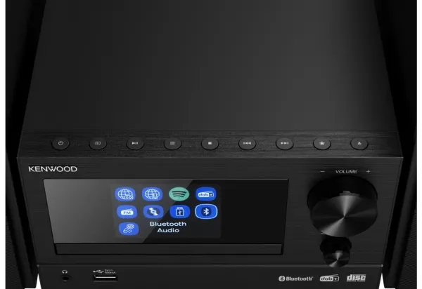 Kenwood M-7000S, Home audio mini system, Sort, 1 diske, 30 W, 2-vejs, 6 ohm (O)