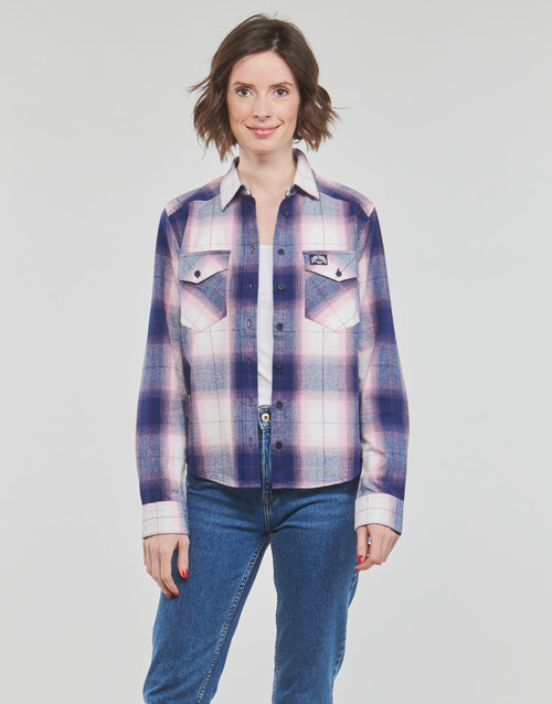 Superdry - LUMBERJACK CHECK FLANNEL SHIRT - Rose / Marine