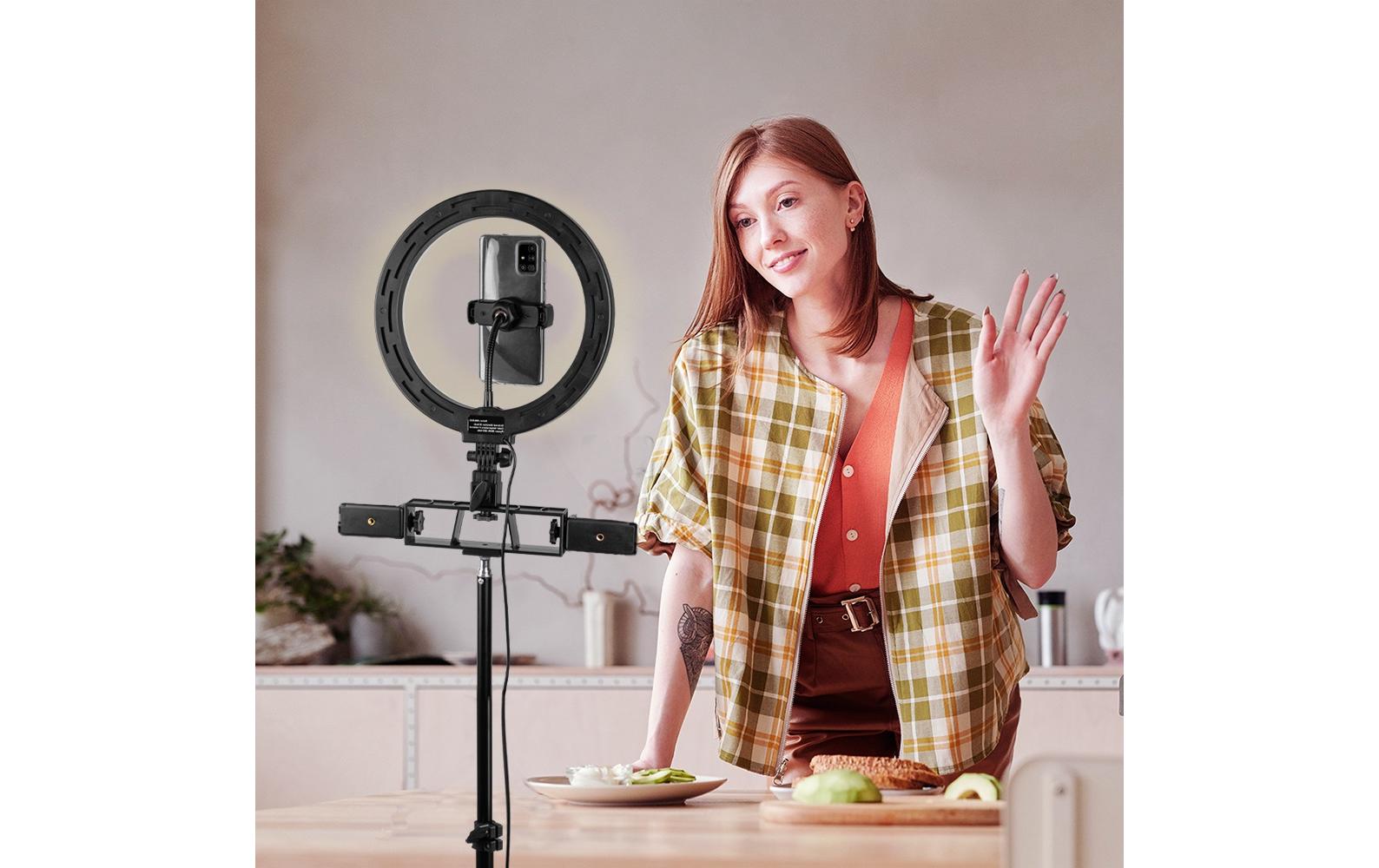 Videoleuchte RL25 Ringlicht-Set25 cm Ringleuchte mit Kontroller
