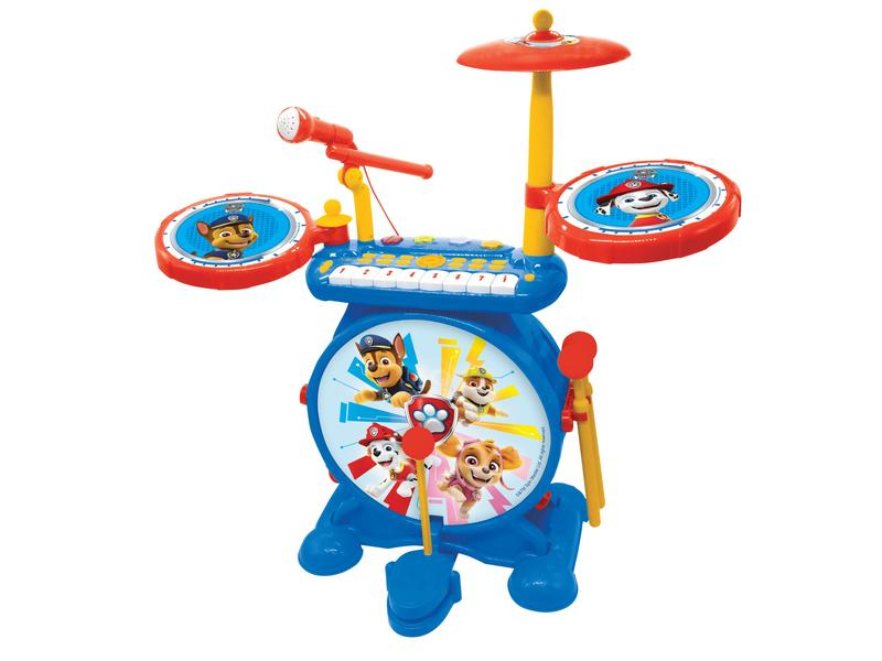 Lexibook Musikinstrument Paw Patrol Elektronisches Schlagze Ein komplettes Schlagzeug mit Keyboard und Sitz