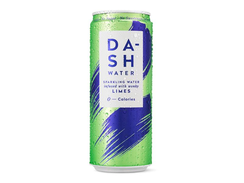 Dash Water Sparkling Lime 12 x 0.33 l Kohlensäurehaltiges Erfrischungsgetränk mit Limettengeschmack