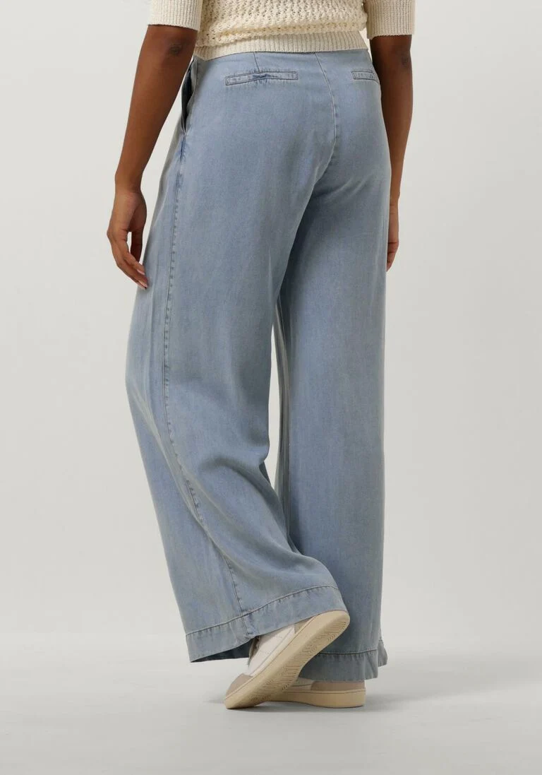 AAIKO donkerblauwe aaiko wijde broek frederique tencel ten 520