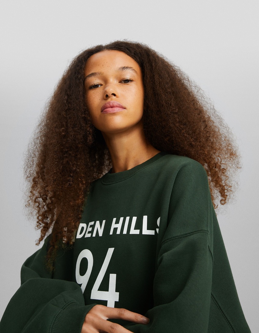 Moletom estampado oversized