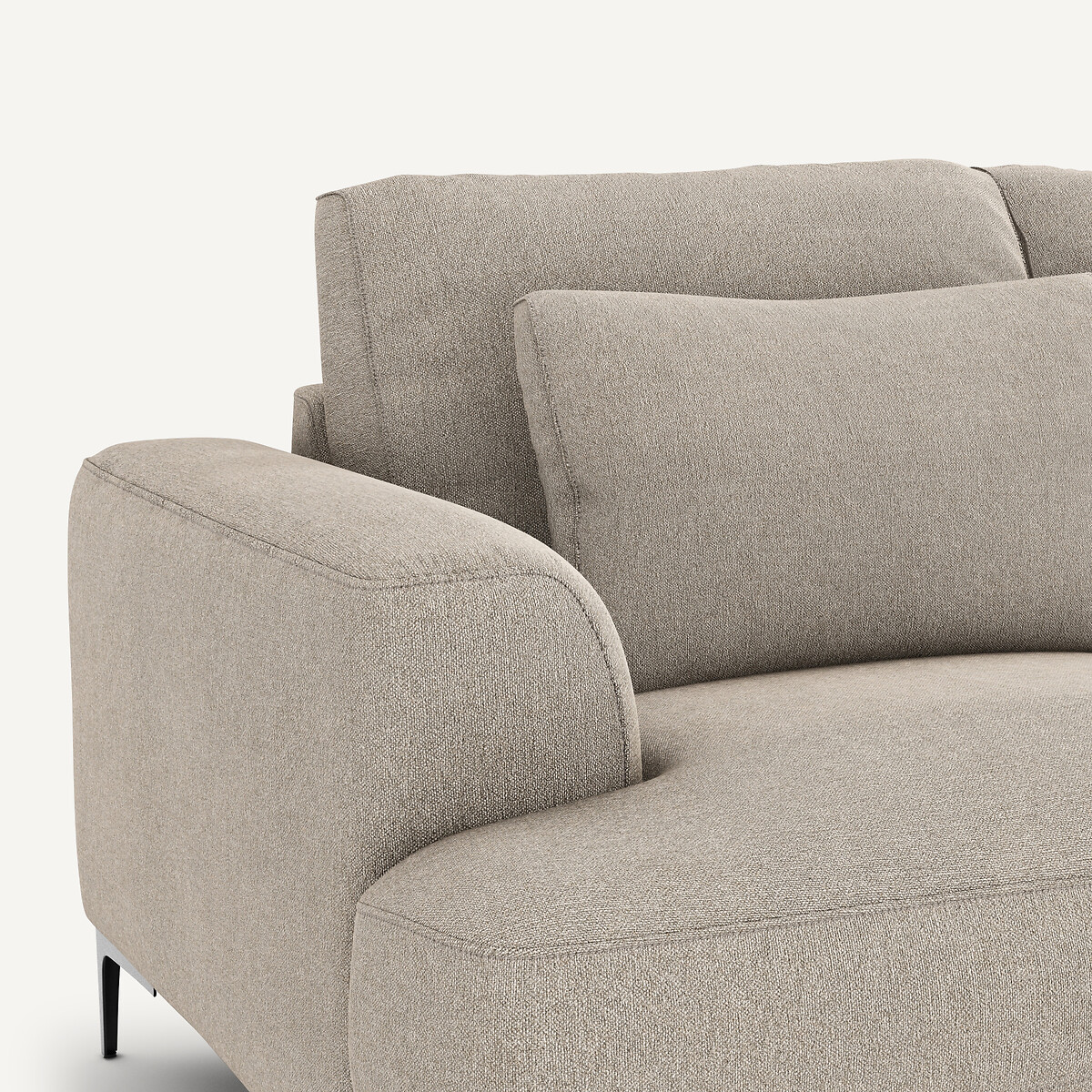 AM.PM<br>Sofá de 3 lugares com assento texturizado em linho viscose, Marsile