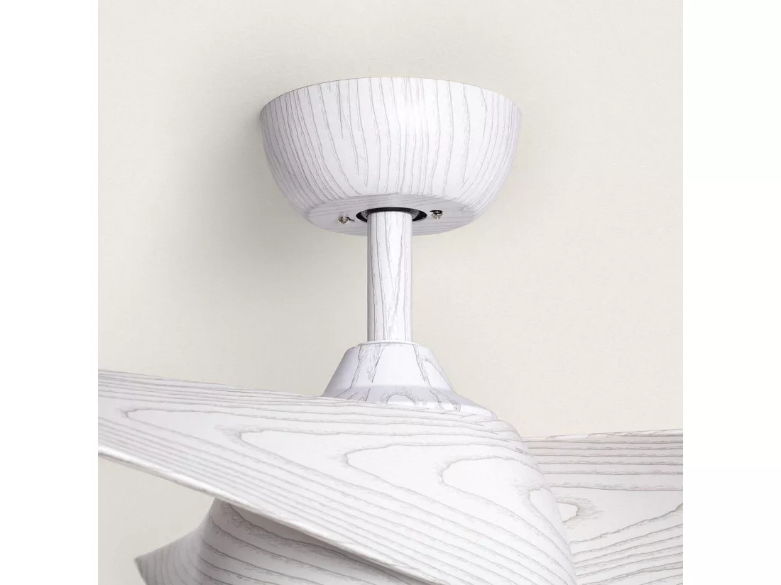 Ventilateur de Plafond Silencieux Eubea 132cm Motor DC Bois blanc Télécommande Sans lumière Non Bois blanc