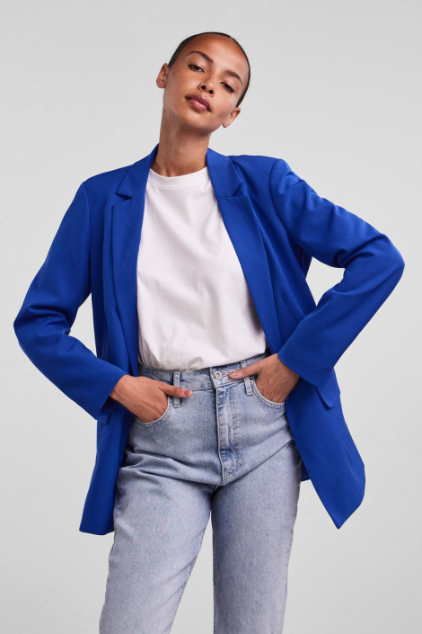Pieces blauwe dames blazer