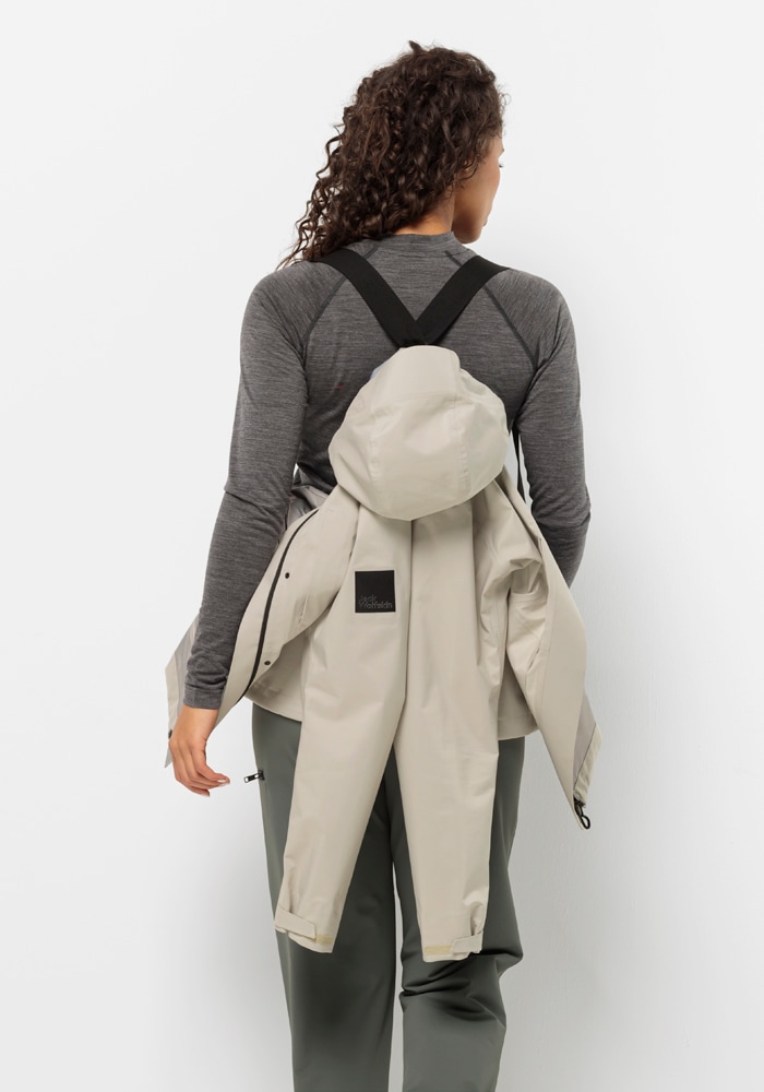 Jack Wolfskin Regenjacke »WANDERMOOD 3L JKT W« mit Kapuze