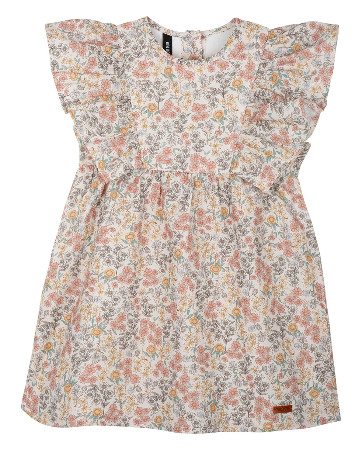 Rüschen-Kleid VOILE in nude