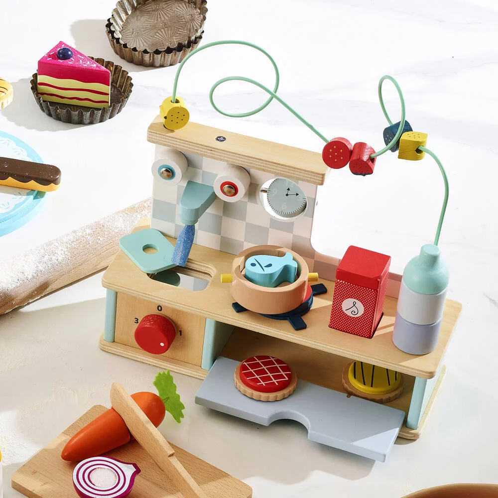 CUISINE D'ÉVEIL MULTI-ACTIVITÉS EN BOIS