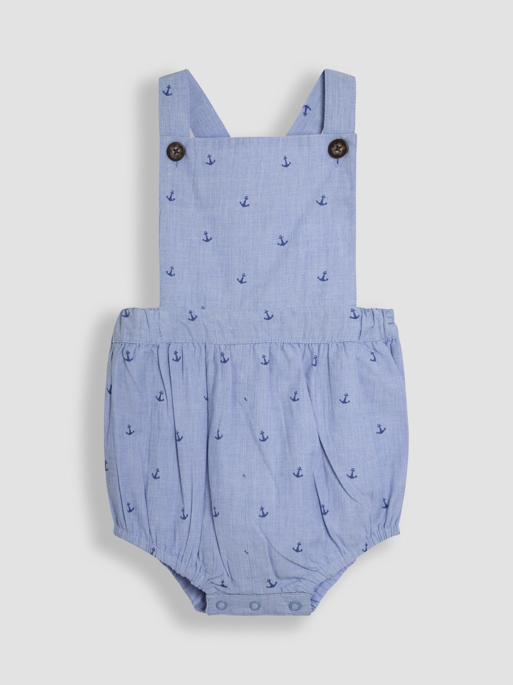 JoJo Maman Bébé 2-Piece Anchor Print Dungarees & Body Set