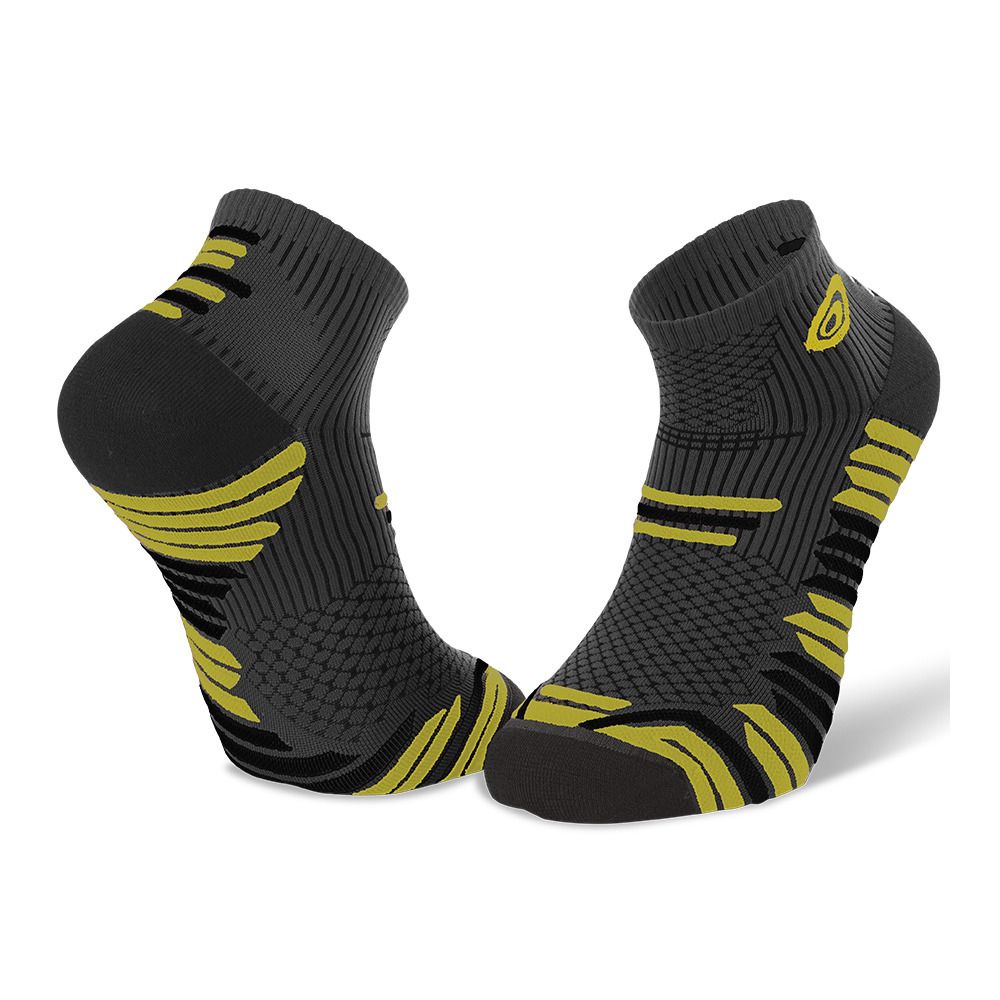 BV Sport TRAIL ELITE - Chaussettes gris/jaune