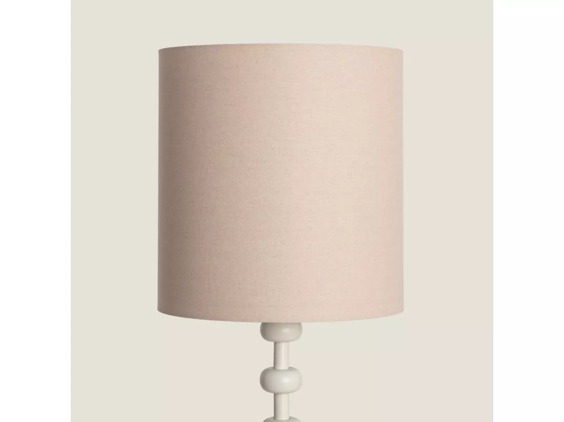 Lampadaire Métal et Lin Aimahar Blanc Gardénia