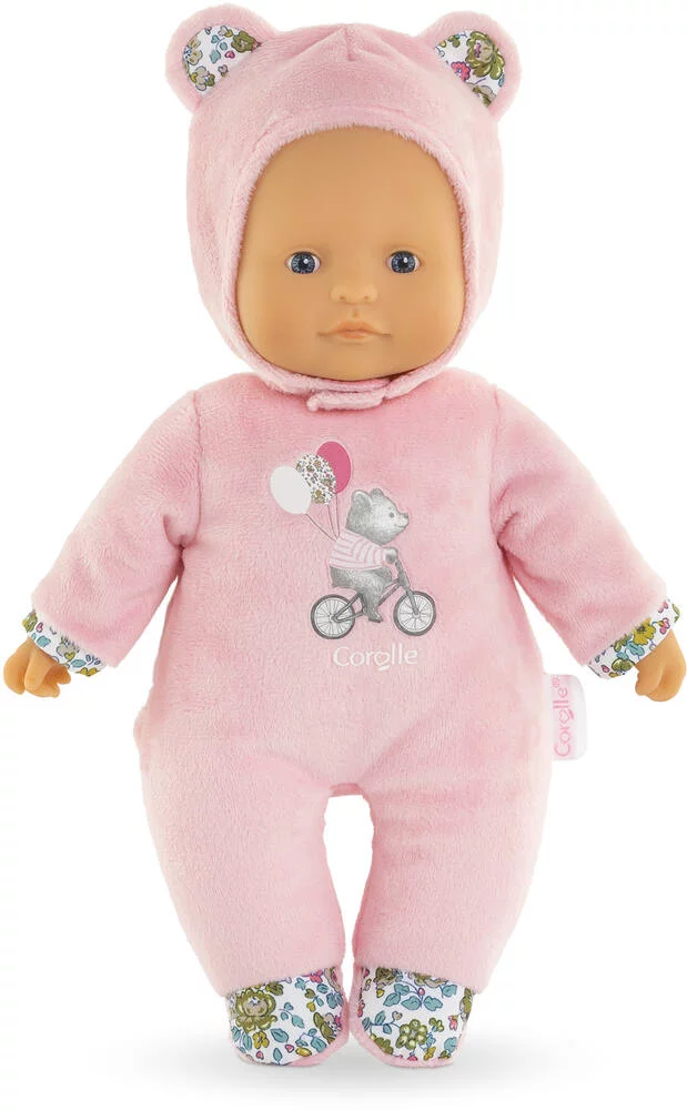 DOUDOU PTI' CŒUR OURS ROSE - COROLLE MON DOUDOU