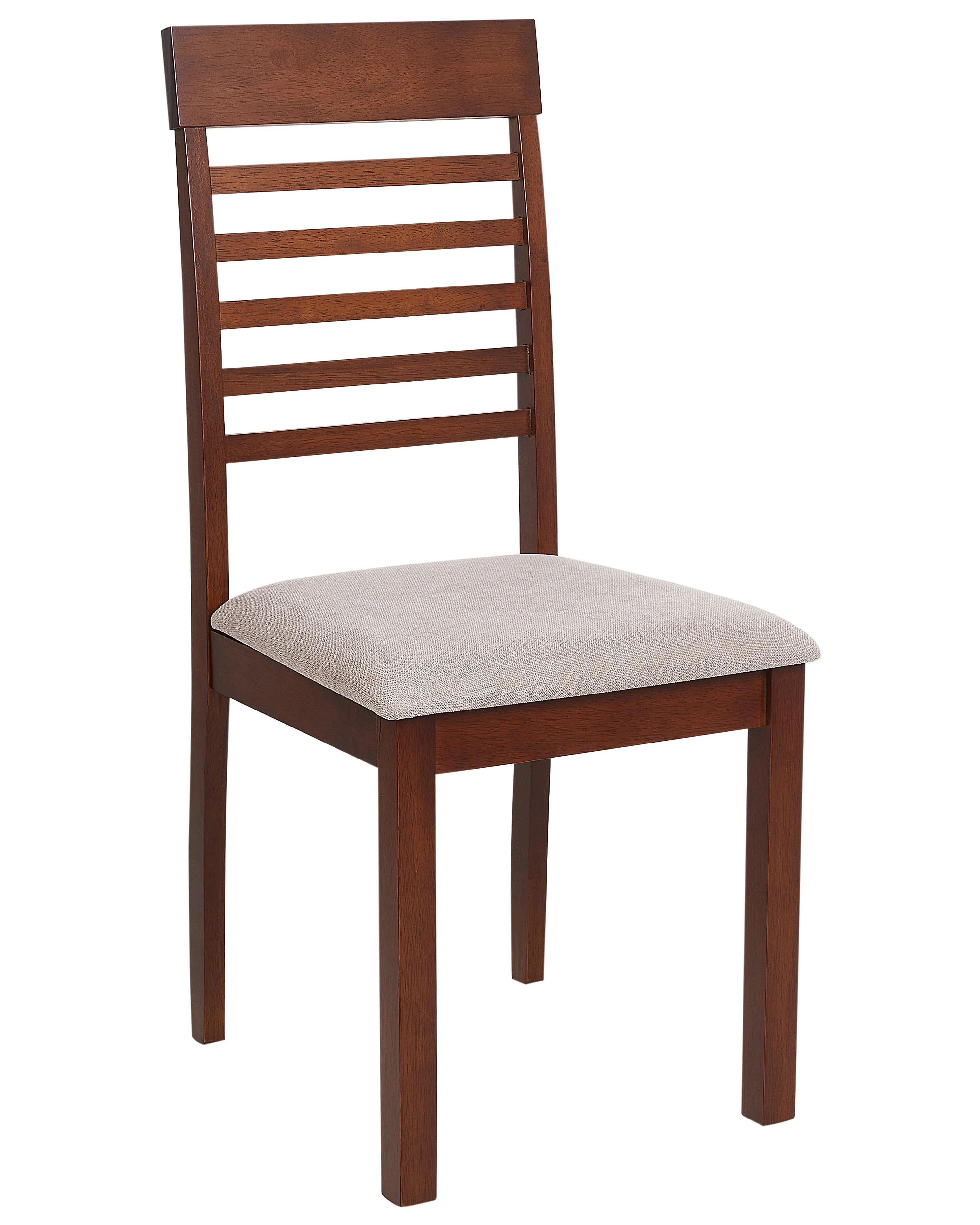 Set van 2 eetkamerstoelen ORTLEY Hout Donkerbruin/taupe