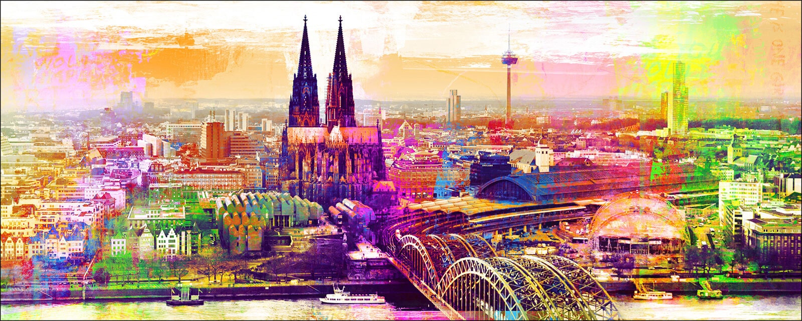 PRO ART Glas Art Bild KÖLN 50 x 125 cm Floatglas