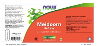 NOW Meidoorn 540 mg Capsules 100CP